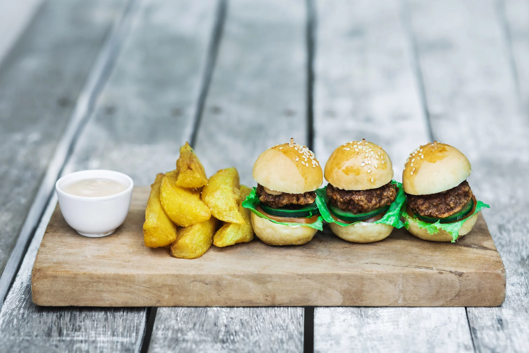 Mini Spinach Beef Burgers