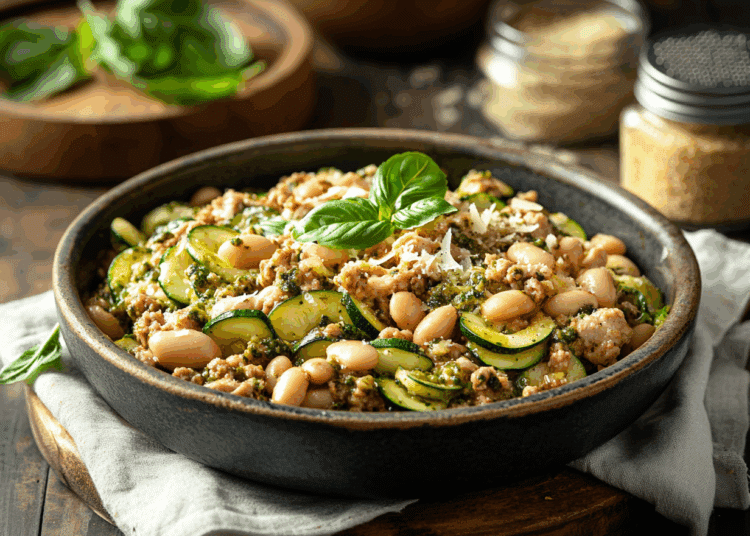 Flavourful Pesto Zucchini Ground Turkey Recipe