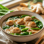 Warm Asian Meatball Noodle Soup Recipe2