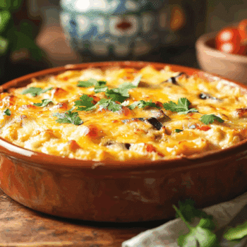 Cheesy Chicken Poblano Casserole 2 Cheesy Chicken Poblano Casserole2