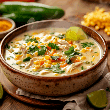 Delicious Roasted Poblano Chicken Corn Chowder2