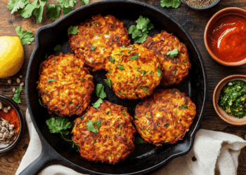Heavenly Baked Spicy Cabbage Fritters