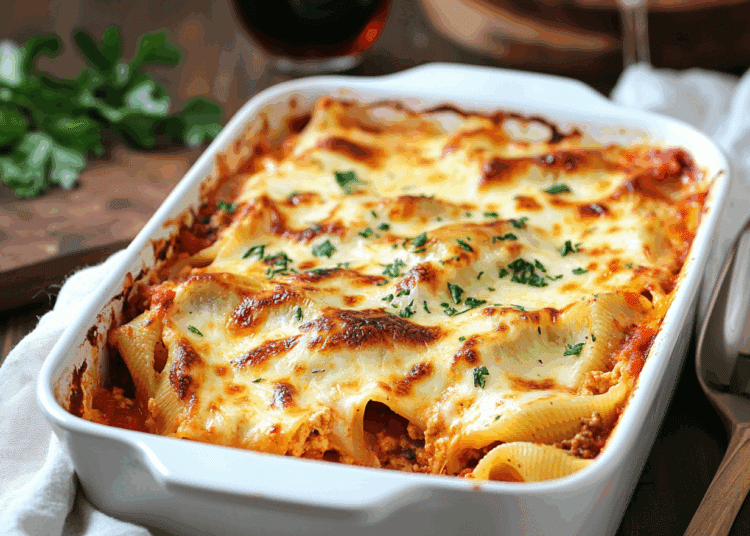 Creamy Lasagna Stuffed Shells With Ragu