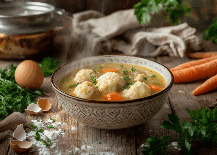 Filling Chicken Soup With Dumplings