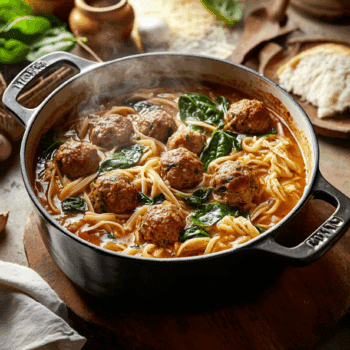 Yummy Meatball And Spinach Pasta Soup2