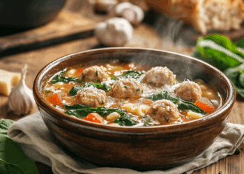Mini Chicken Meatball Soup