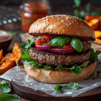 The Best Low Fat Burger And Chips Ever2