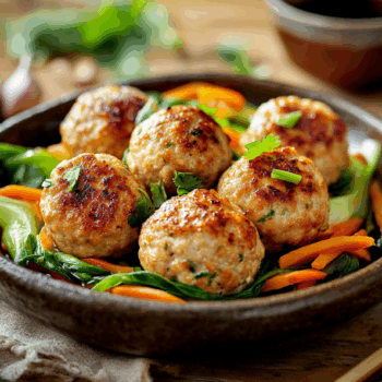 Fast And Simple Chicken Meatballs With Asian Vegetables2