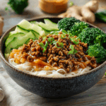 Savoury Ginger And Peanut Butter Beef Bowl2