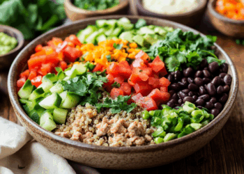 Hearty Chicken Burrito Bowl With Quinoa