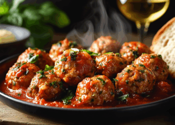 The Best Pork Veal And Beef Pesto Meatballs