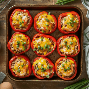 Scrumptious Shrimp And Ground Pork Stuffed Bell Peppers 2 Scrumptious Shrimp And Ground Pork Stuffed Bell Peppers