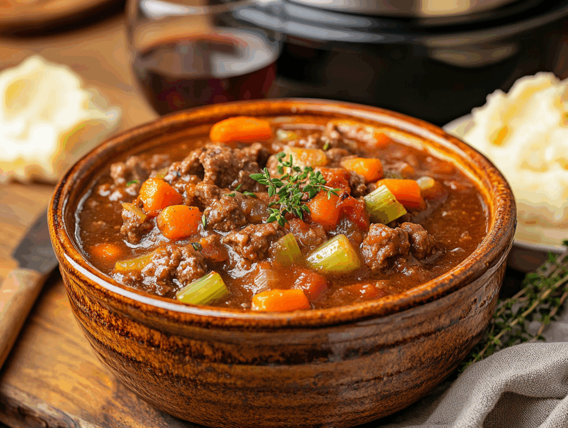 Easy Slow Cooker Beef Casserole Recipe