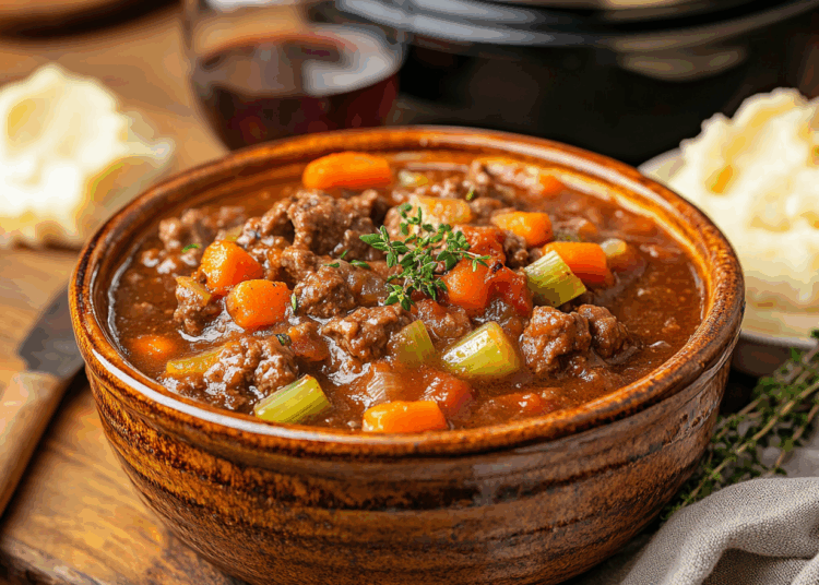 Easy Slow Cooker Beef Casserole Recipe