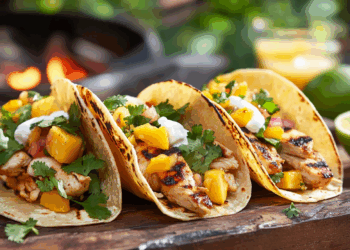 Tangy Citrus Mango Grilled Chicken Tacos