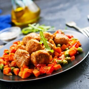Fast And Simple Chicken Meatballs With Asian Vegetables 2 Simple Chicken Meatballs With Asian Vegetables