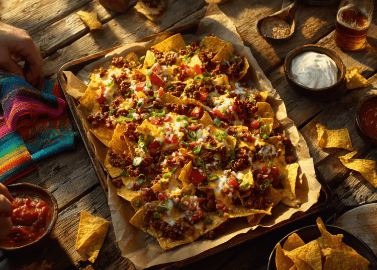 Delightful Mexican Burger Nachos
