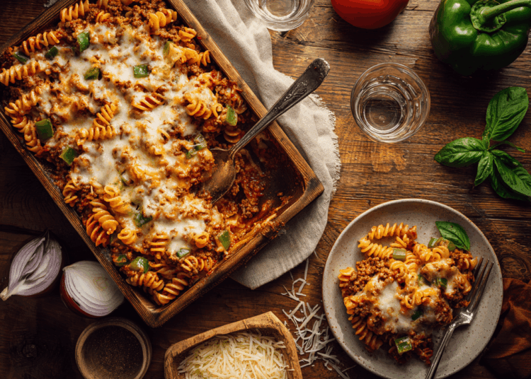 Healthy Beef And Veggie Pasta Bake