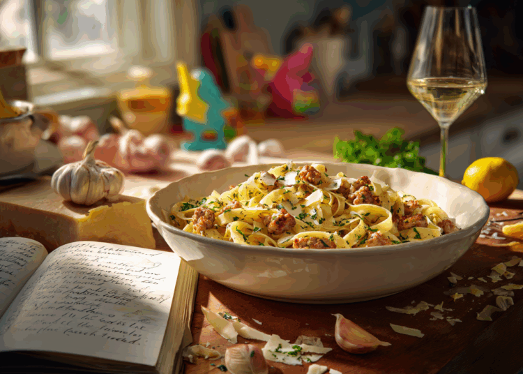 Lemony Pork Pasta