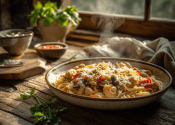 Delicious Chicken Taco Pasta