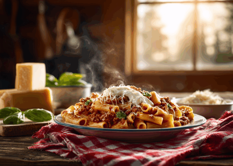 Scrumptious Rigatoni Bolognese
