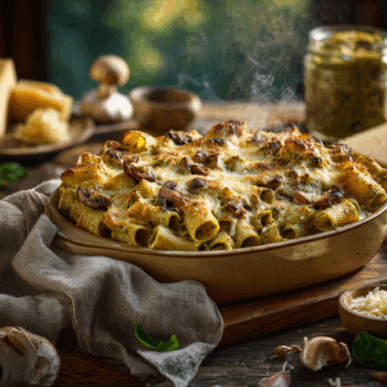 Flavourful Pesto Chicken Rigatoni Bake2