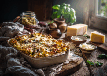 Flavourful Pesto Chicken Rigatoni Bake