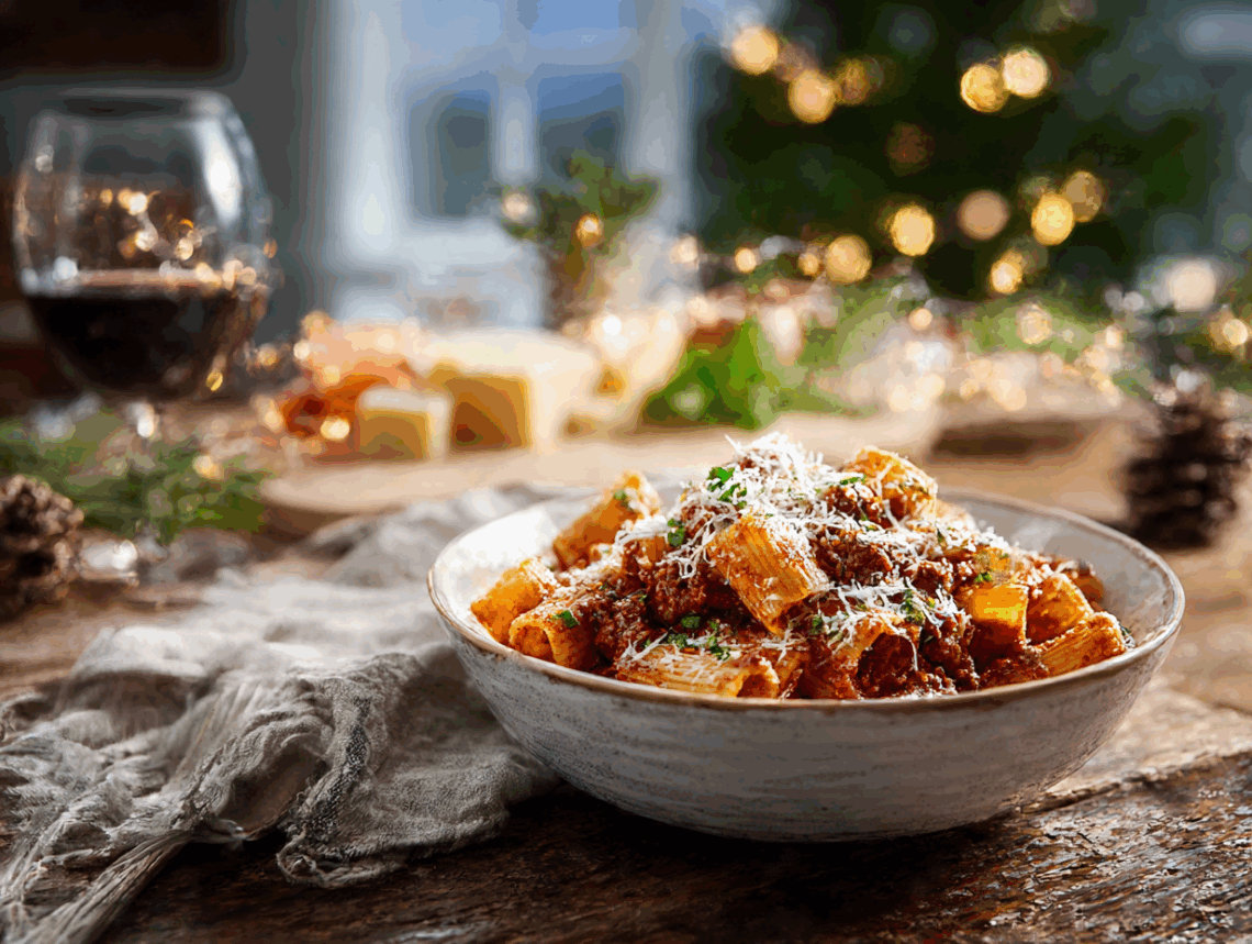 Special Rigatoni Pasta With Minced Lamb And Beef 1 Special Rigatoni Pasta With Minced Lamb And Beef