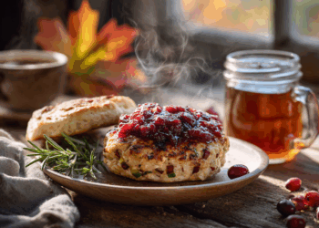 Delicious Bacon Maple Chicken Burger With Cranberry Sauce Recipe