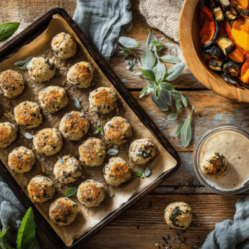 Simple And Easy Herb And Tahini Chicken Meatballs2