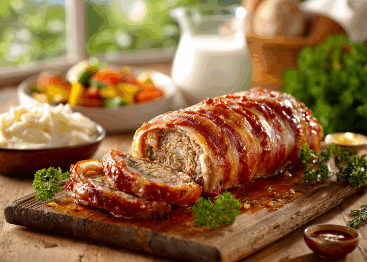 Filling Bacon Beef Roll