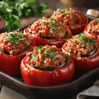 Filling Turkey And Eggplant Stuffed Peppers2