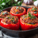 Filling Turkey And Eggplant Stuffed Peppers