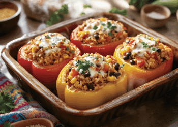 Enticing Spanish Rice Stuffed Bell Peppers