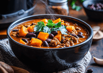 Filling Sweet Potato Ground Turkey Chili