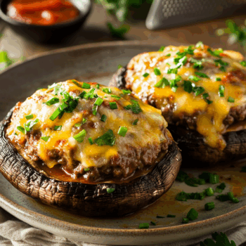 Mouthwatering Portobello Mushroom Caps Stuffed With Lean Beef Patty 2 Mouthwatering Portobello Mushroom Caps Stuffed With Lean Beef Patty2
