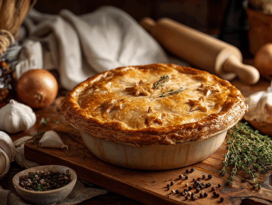 Flaky Pork And Beef Tourtiere