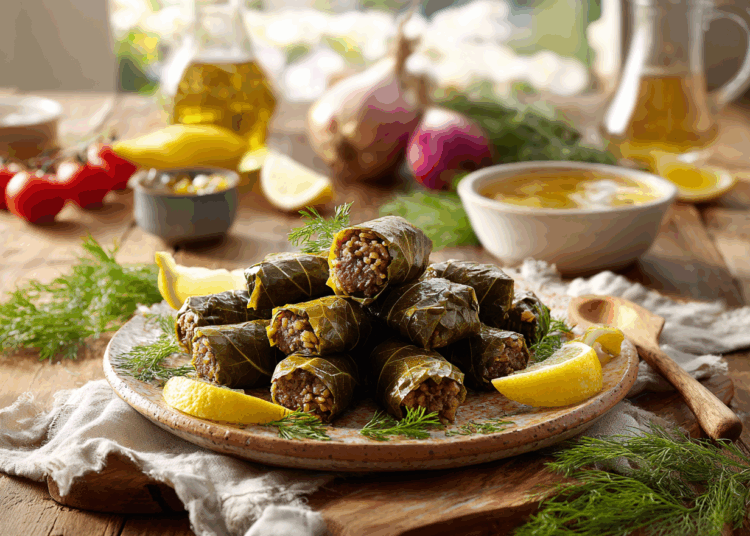 Heavenly Ground Beef And Bulgur Dolmades