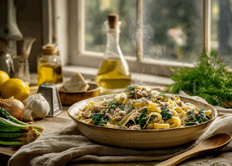 Filling Chard And Dill Pasta With Turkey