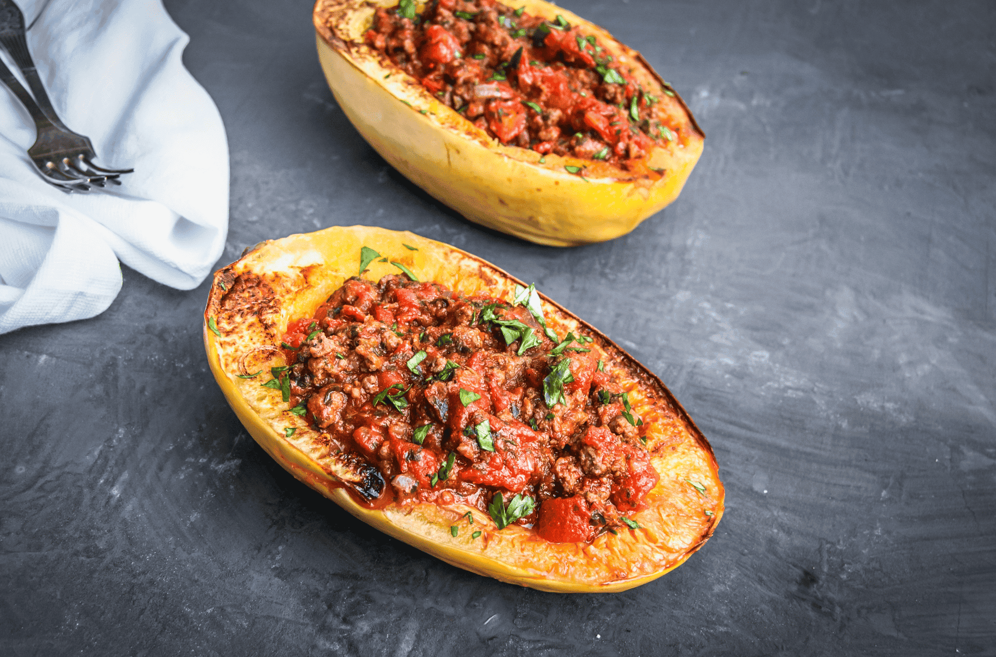 Seriously Good Skinny Spaghetti Squash Boats