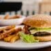 Sriracha Burger And Sweet Potato Fries