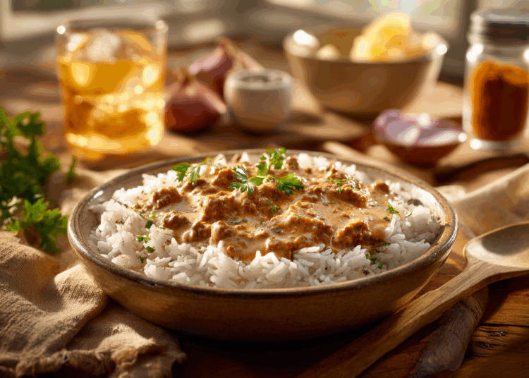 Awesome Brazilian Style Beef Stroganoff With Creamy Rice
