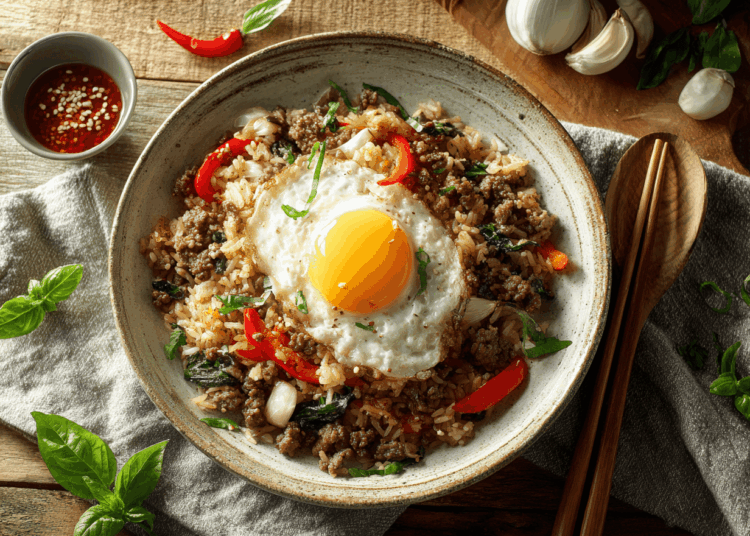 Filling Beef Basil Fried Rice