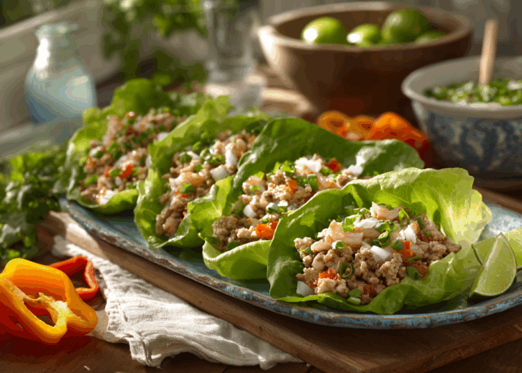 Refreshing Pork And Shrimp Lettuce Wraps