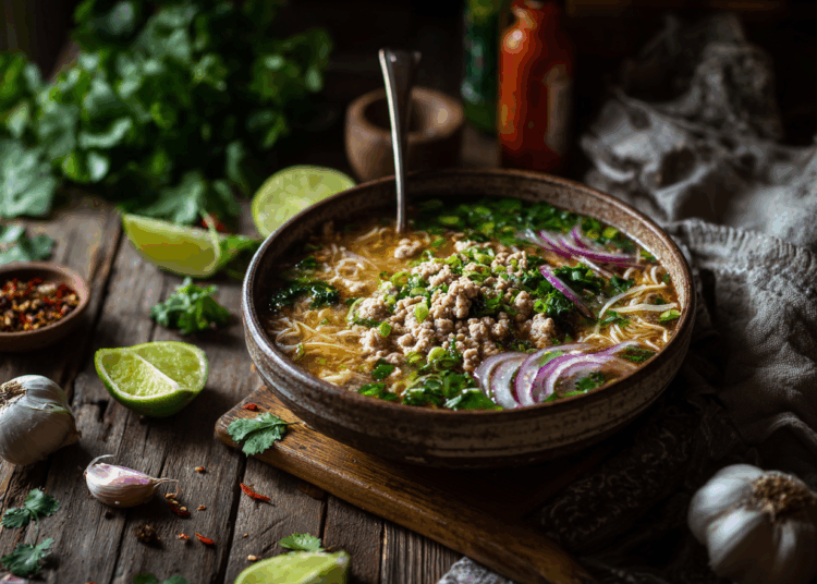 Delectable Turkey Larb Soup