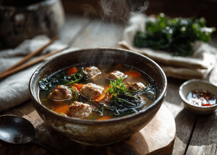 Comforting Japanese Meatball Miso Soup 1 Comforting Japanese Meatball Miso Soup