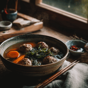 Comforting Japanese Meatball Miso Soup 2 Comforting Japanese Meatball Miso Soup