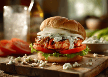 The Best Buffalo Chicken Burgers