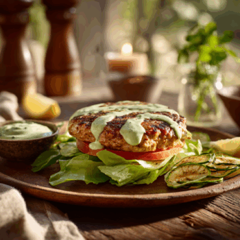 No-Bun Turkey Burgers With Basil Aioli