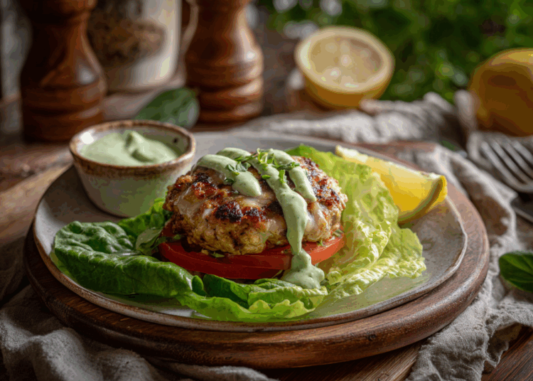 No-Bun Turkey Burgers With Basil Aioli